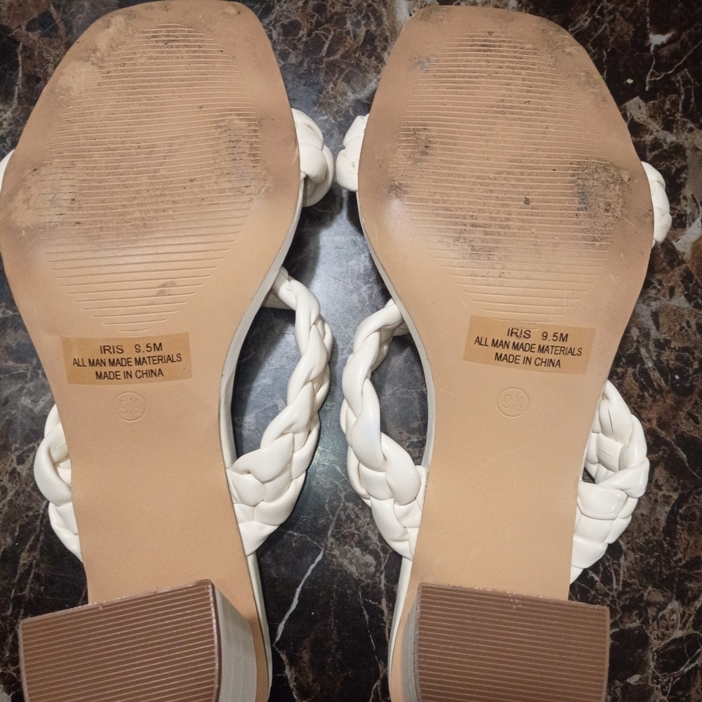 Sincerely Jules Cream Braided Heels - Picture 5 of 5